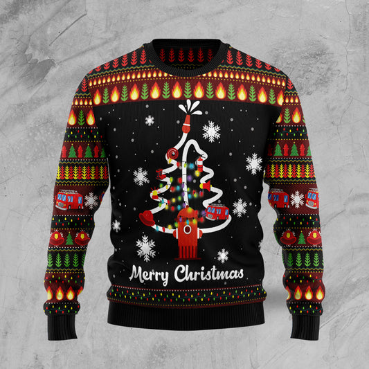 Merry Christmas Firefighter HZ102110 Ugly Christmas Sweater