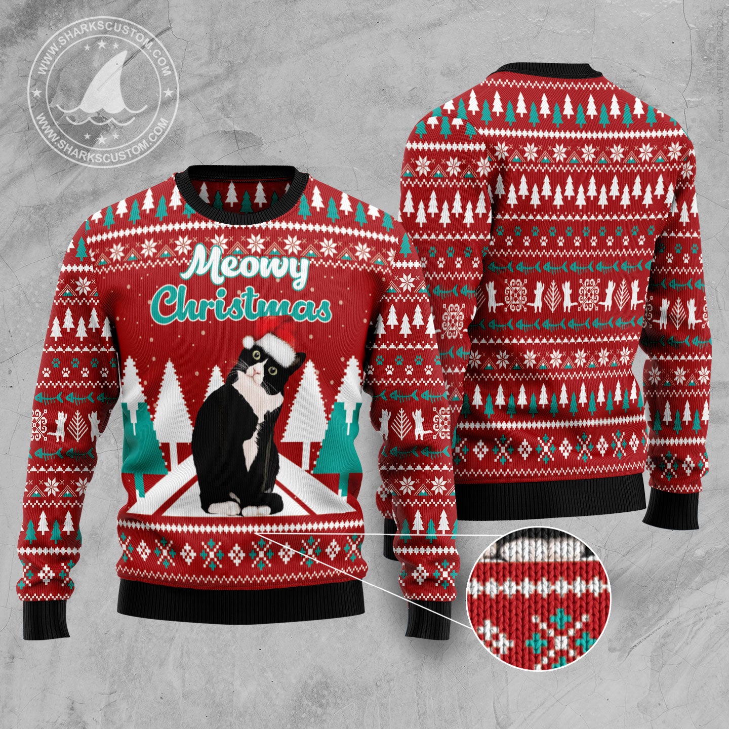 Meowy Christmas HZ102201 Ugly Christmas Sweater