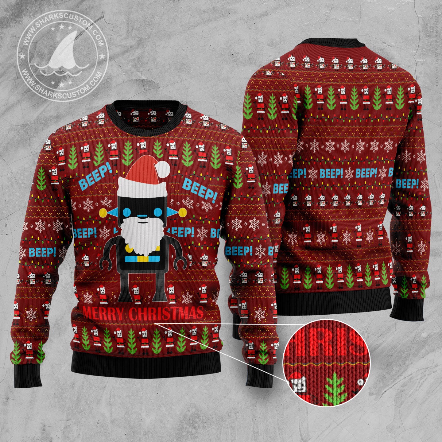 Robot Santa HZ102312 Ugly Christmas Sweater