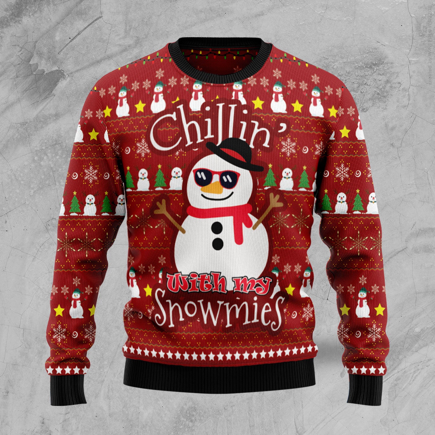Chillin With My Snowmies HZ102314 Ugly Christmas Sweater unisex womens & mens, couples matching, friends, funny family sweater gifts (plus size available)