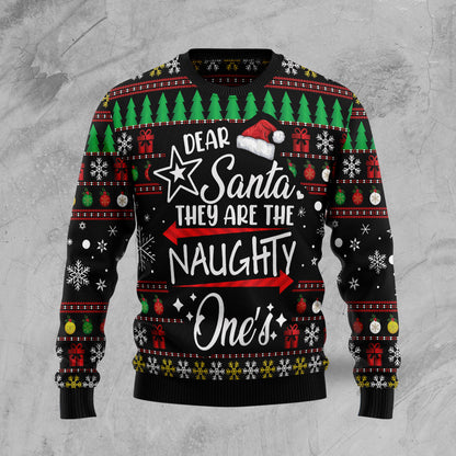Merry Christmas Dear Santa They Are Naughty One’s HZ102602 Ugly Christmas Sweater