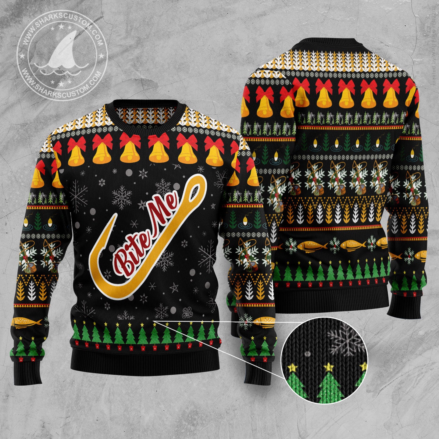 Fishing - Bite me HZ102805 Ugly Christmas Sweater