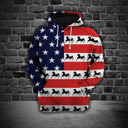 American Horse Flag HZ111215 - All Over Print Unisex Hoodie