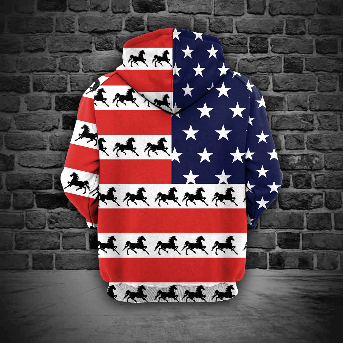 American Horse Flag HZ111215 - All Over Print Unisex Hoodie