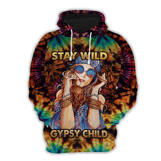 Stay Wild Gypsy Child HZ112516 Unisex womens & mens, couples matching, friends, funny family sublimation 3D hoodie christmas holiday gifts (plus size available)