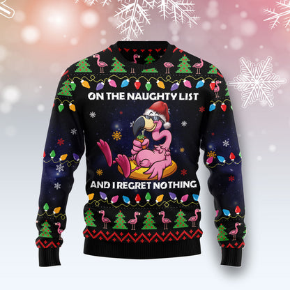 Flamingo On The Naughty List HZ112617 Ugly Christmas Sweater