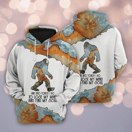 Bigfoot Into The Forest HZ112626 unisex womens & mens, couples matching, friends, funny family sublimation 3D hoodie christmas holiday gifts (plus size available)