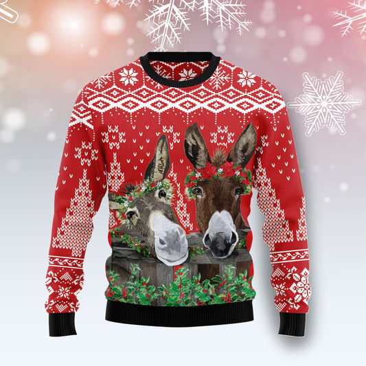 Donkey Buddies Christmas HZ112708 Ugly Christmas Sweater