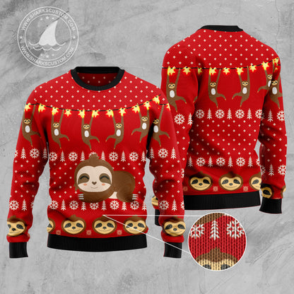 Sloth Lover HZ92412 Ugly Christmas Sweater unisex womens & mens, couples matching, friends, funny family sweater gifts (plus size available)
