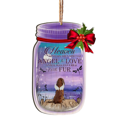 Heaven With Fur Memorial Personalizedwitch Personalized Printed Christmas Wood Ornament
