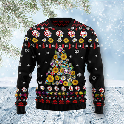 Hippie Tree Xmas D1011 Ugly Christmas Sweater