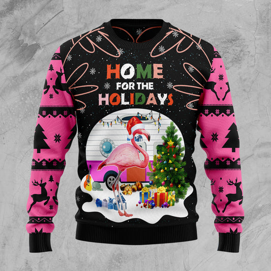 Home For The Holidays Flamingo TG51029 Ugly Christmas Sweater