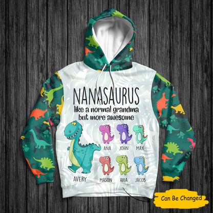 Nanasaurus Dinosaur Custom All Over Print Hoodie