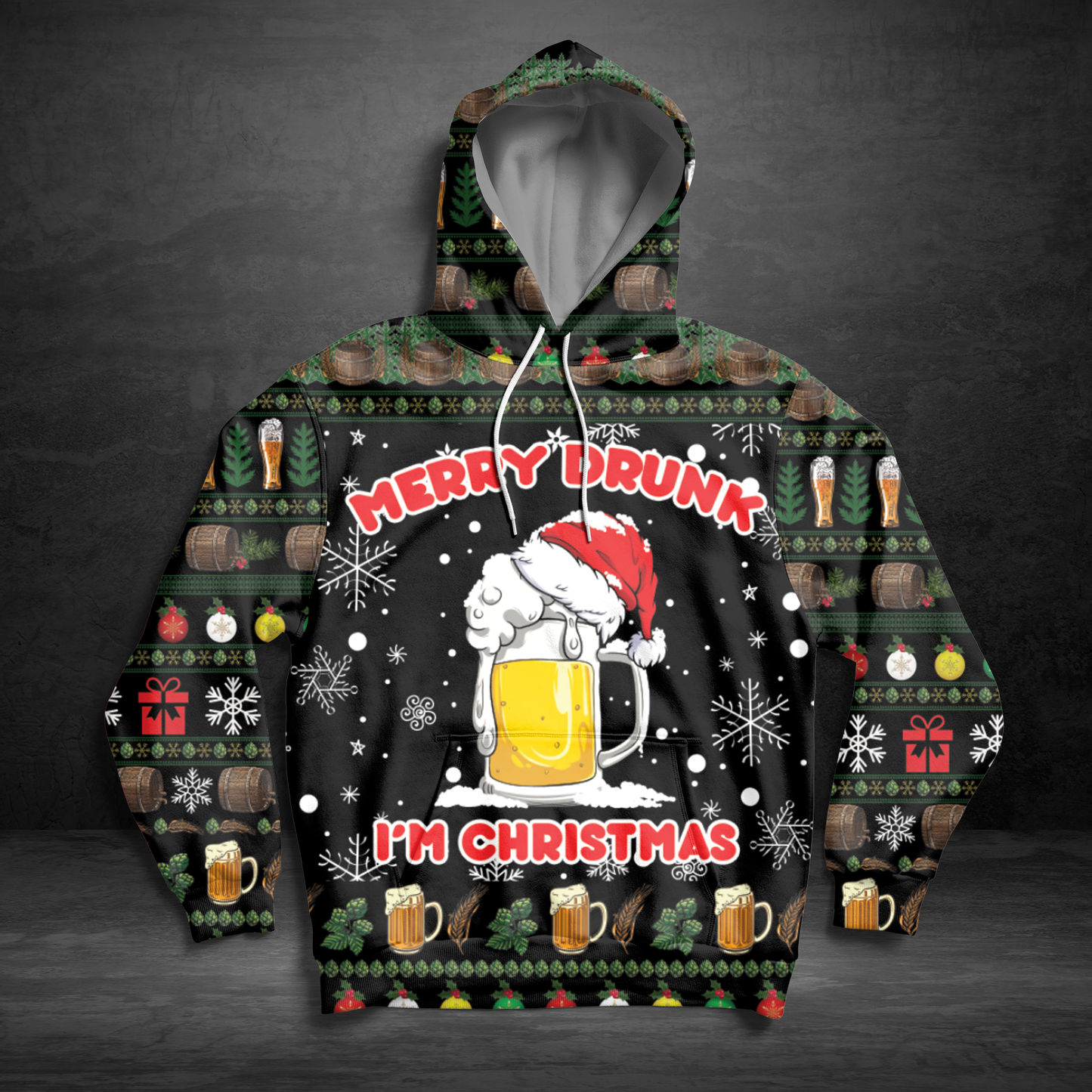 Beer Merry Drunk TY1711 - All Over Print Unisex Hoodie