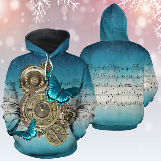 Butterfly Time TY1412 unisex womens & mens, couples matching, friends, funny family sublimation 3D hoodie christmas holiday gifts (plus size available)