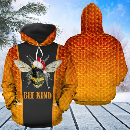 Bee Kind Tie Dye TY0312 unisex womens & mens, couples matching, friends, funny family sublimation 3D hoodie christmas holiday gifts (plus size available)