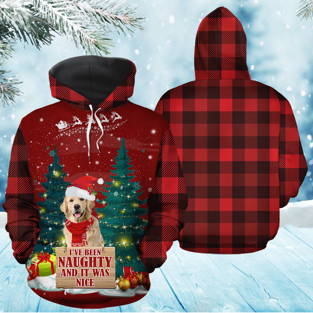 Golden Retriever Naughty TY0312 unisex womens & mens, couples matching, friends, funny family sublimation 3D hoodie christmas holiday gifts (plus size available)