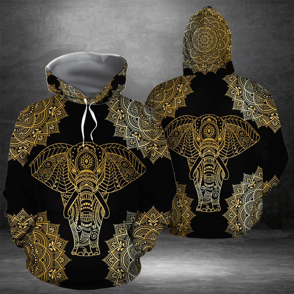 Elephant Gold Mandala TY2011 - All Over Print Unisex Hoodie
