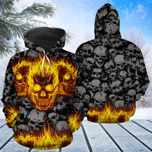 Skull Fire Awesome TY0312 unisex womens & mens, couples matching, friends, funny family sublimation 3D hoodie christmas holiday gifts (plus size available)