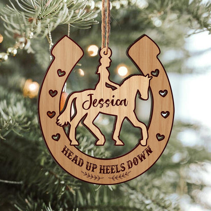 Horse Lover Custom Name Personalizedwitch Personalized Layered Wood Christmas Ornament