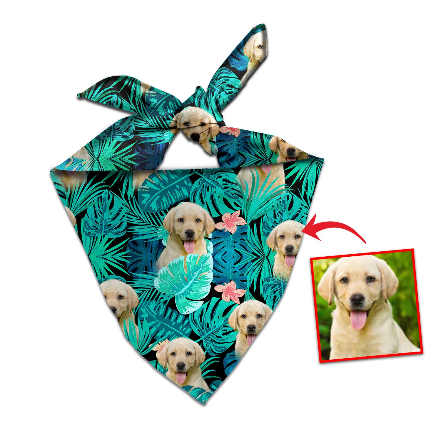 Tropical shop dog bandana