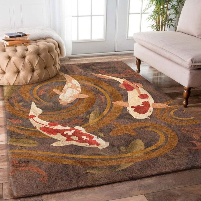 Koi Fish Vintage Rectangle Rug