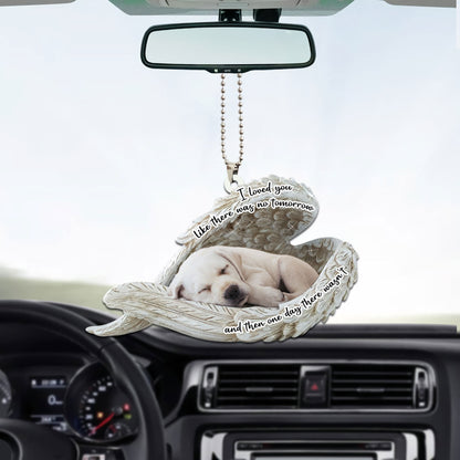 Labrador Retriever Sleeping Angel Personalizedwitch Flat Car Ornament