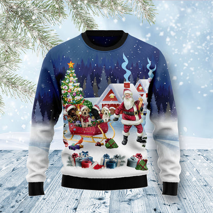 Labrador Retriever Santa Sled D1311 Ugly Christmas Sweater