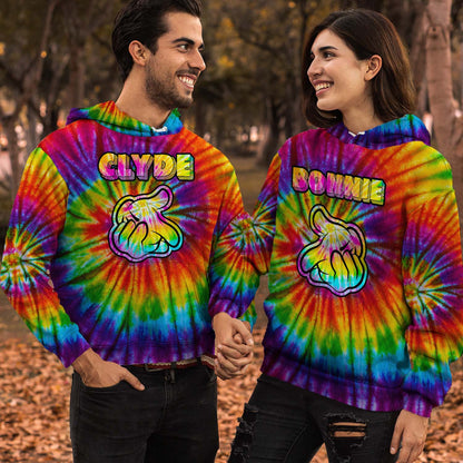 Personalized Bonnie And Clyde Custom Number Name Matching Couple Hoodie Personalizedwitch For Couple