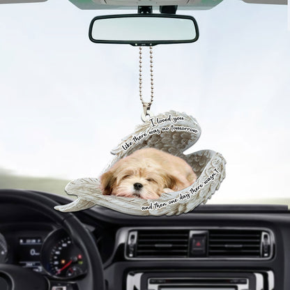 Lhasa Apso Sleeping Angel Personalizedwitch Flat Car Ornament