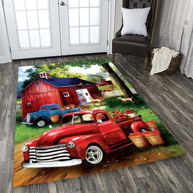 Little Truck Apple Farm Rectangle Rug