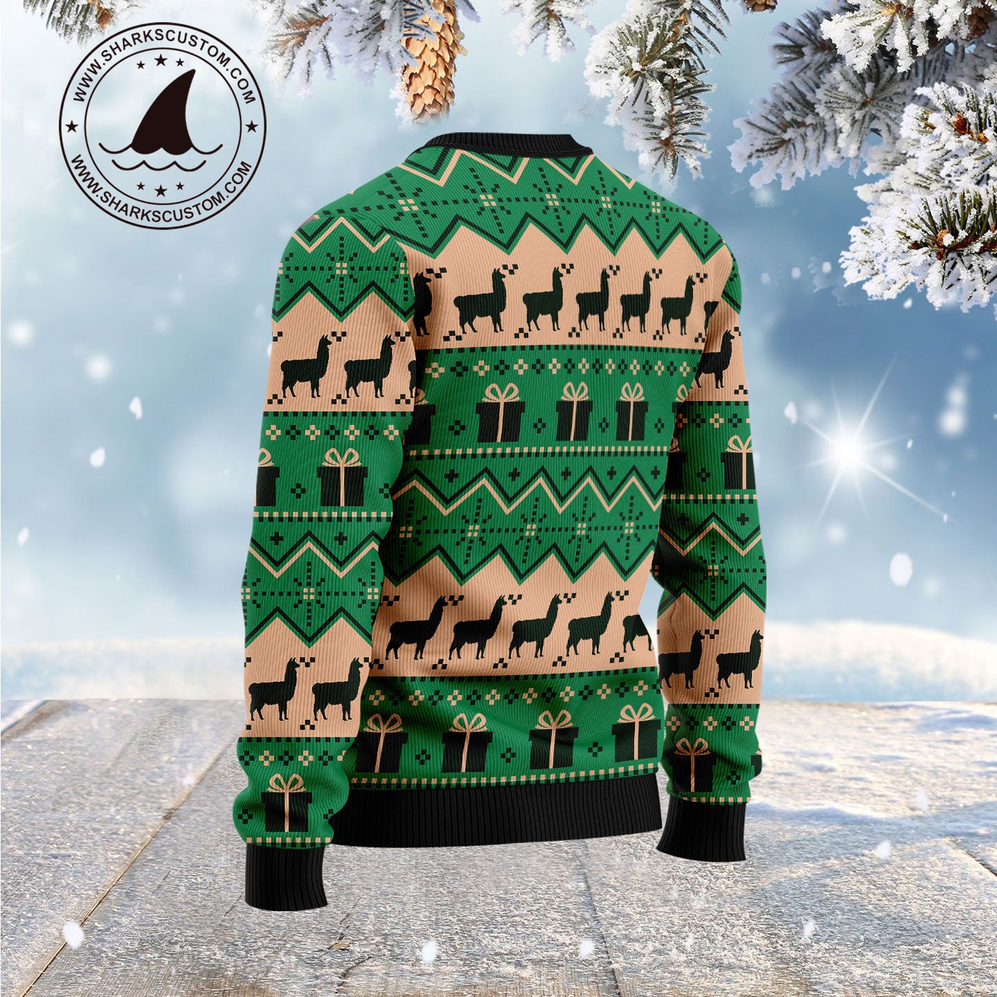 Plus size shop llama christmas sweater