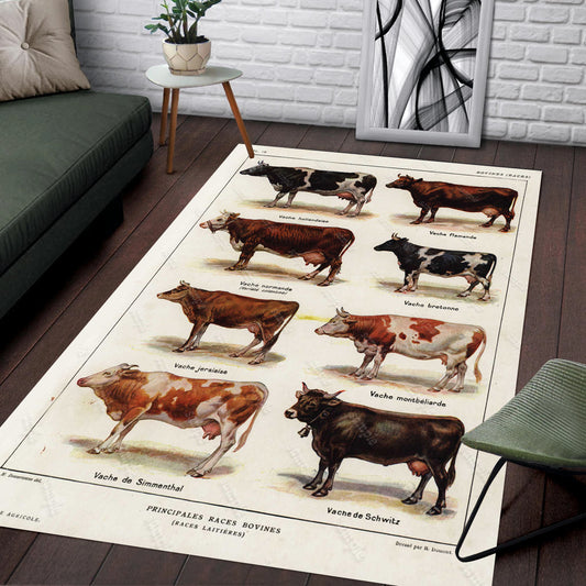 Love Cows Rectangle Rug