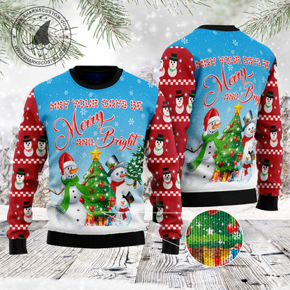 Love Snowman TG5122 unisex womens & mens, couples matching, friends, funny family ugly christmas holiday sweater gifts (plus size available)