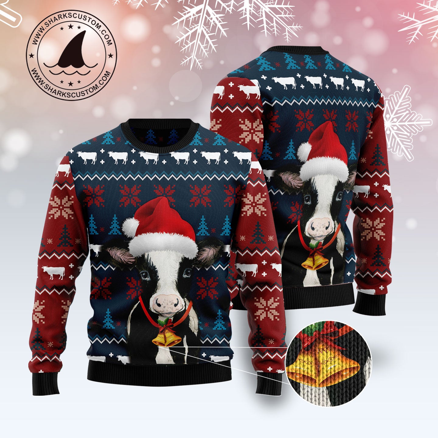 Lovely Cow TG51021 Ugly Christmas Sweater