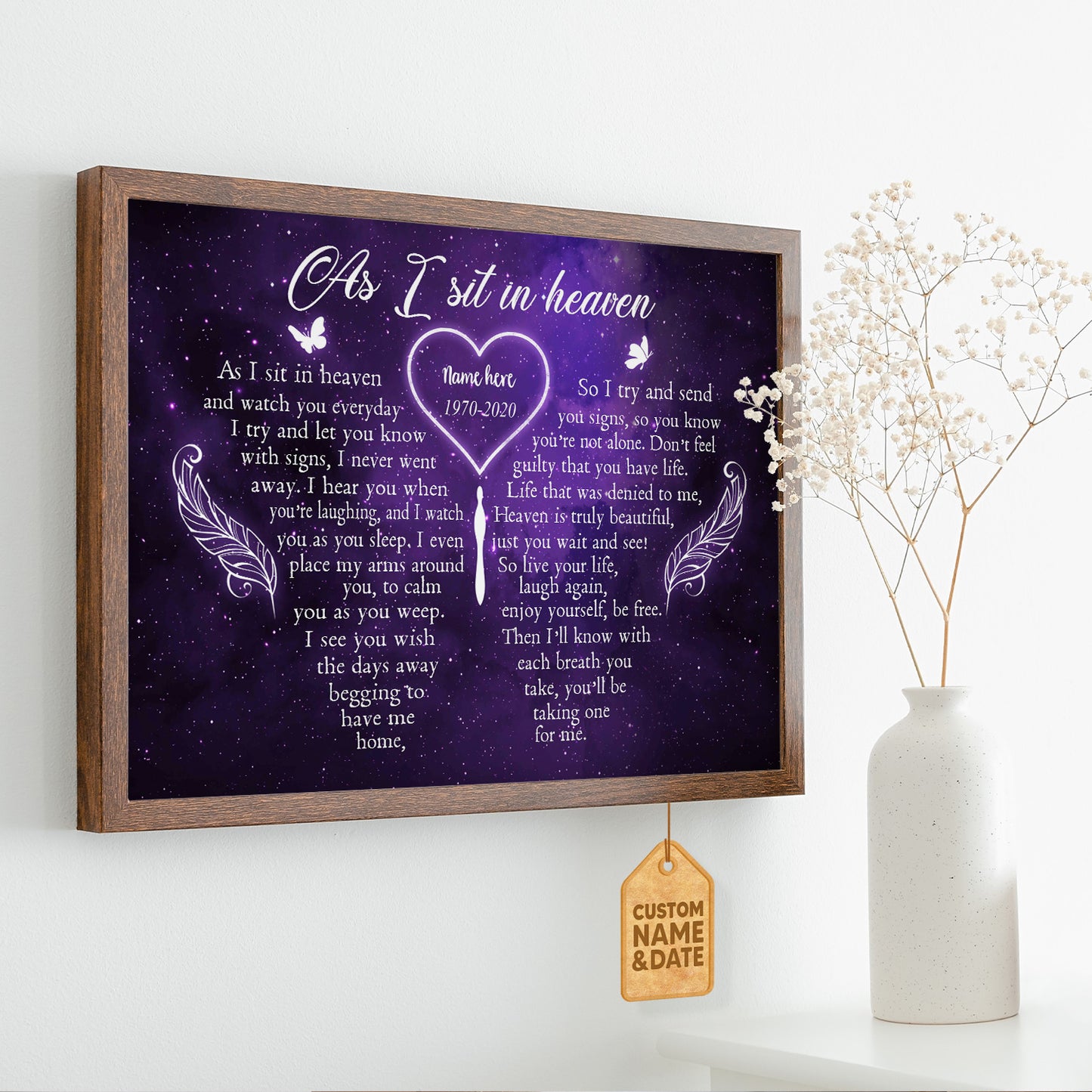 As I Sit In Heaven Galaxy Personalized Print Art Wall