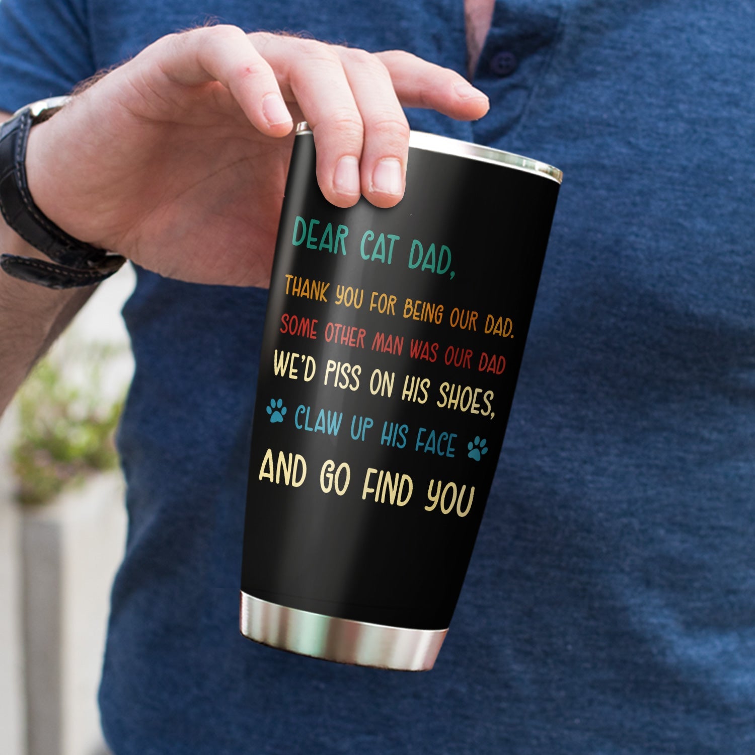 Fathers Day Gifts For Cat Owners Best Cat Dad Ever 20Oz Tumbler –  PERSONALIZEDWITCH