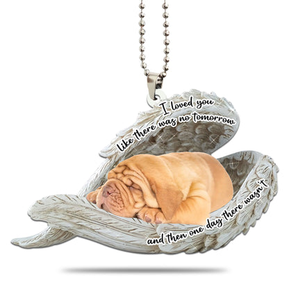 Mastiff Sleeping Angel Dog Personalizedwitch Flat Car Memorial Ornament