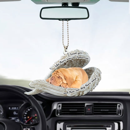 Mastiff Sleeping Angel Dog Personalizedwitch Flat Car Memorial Ornament