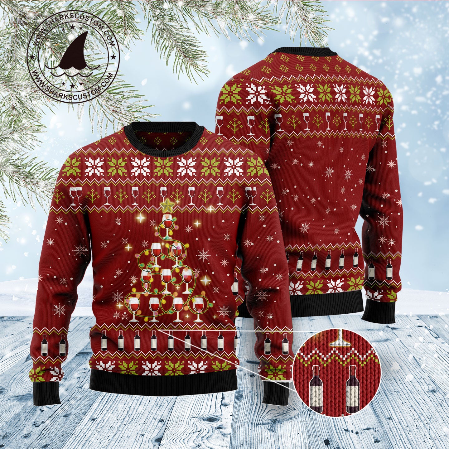 Merry Winemas D1011 Ugly Christmas Sweater