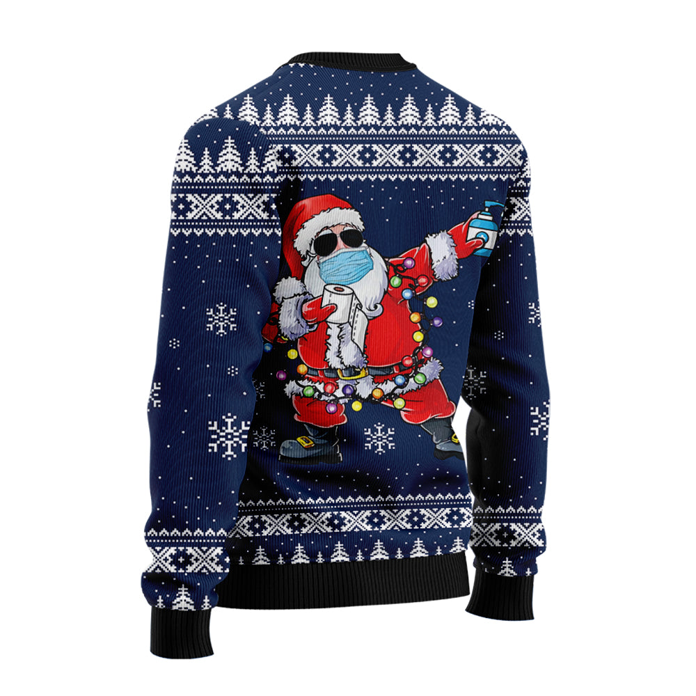 Merry Christ-mask Santa Claus 2021 Ugly Christmas Sweater