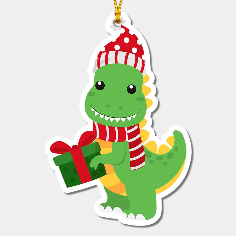 Christmas Dinosaurs Personalizedwitch Christmas Ornaments
