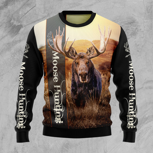 Moose Hunting TG5112 Ugly Christmas Sweater
