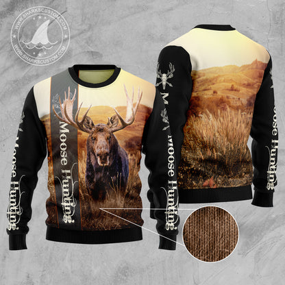 Moose Hunting TG5112 Ugly Christmas Sweater