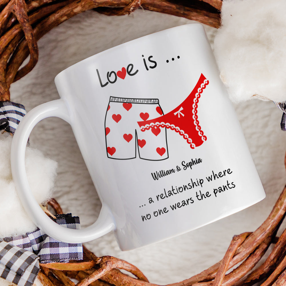 Love Is... Couple Valentine Gifts Idea Coffee Mug