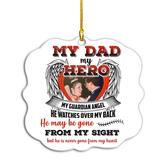My Dad My Hero Memorial Personalizedwitch Personalized Christmas Ornament