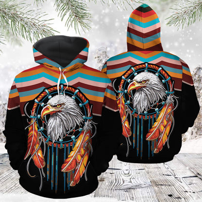 Native Dreamcatcher Eagle TG5124 unisex womens & mens, couples matching, friends, eagle lover, native lover, funny family sublimation 3D hoodie christmas holiday gifts (plus size available)