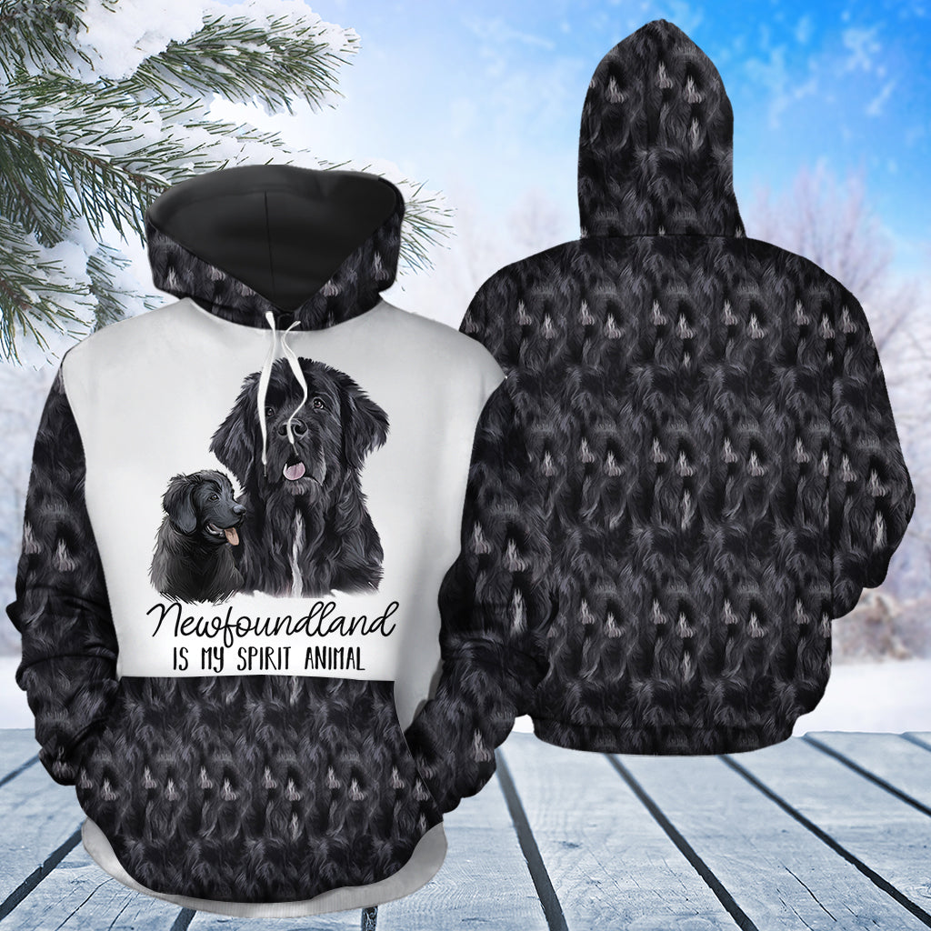 Newfoundland My Spirit Animal T0112 unisex womens & mens, couples matching, friends, funny family sublimation 3D hoodie christmas holiday gifts (plus size available)