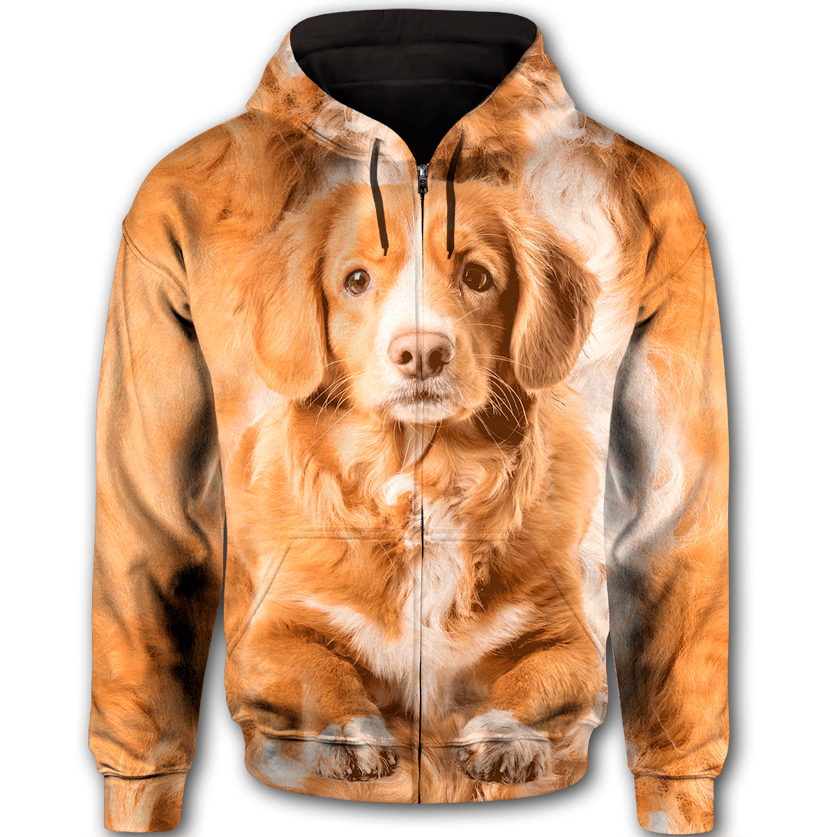 Nova Scotia Duck Tolling Retriever Cute Dog Face T284 - All Over Print Zip Hoodie