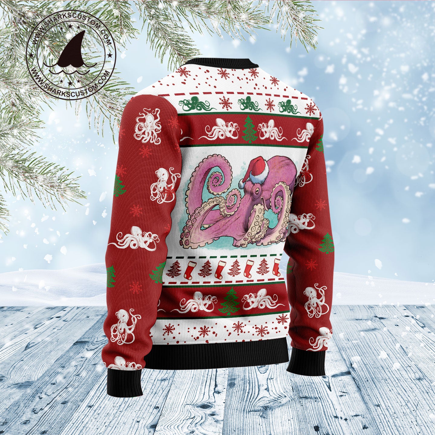 Octopus Noel D2810 Ugly Christmas Sweater